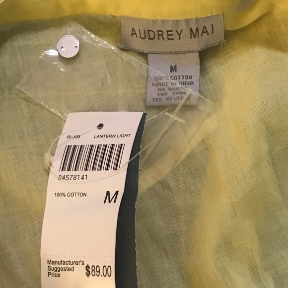 🆕 Audrey Mai Yellow Long Sleeves Blouse-Med - Picture 6 of 7